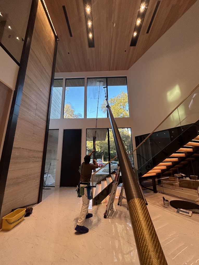 Blu's window cleaning job in Fort Worth